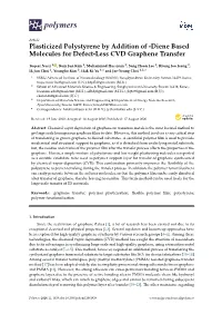 Plasticized Polystyrene by Addition of -Diene Based Molecules for Defect-Less CVD Graphene Transfer