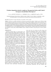 Predator Dependent Mimetic Complexes: Do Passerine Birds Avoid Central European Red-And-Black Heteroptera?