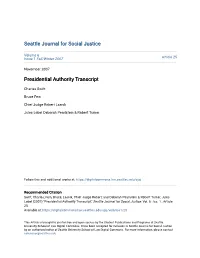 Presidential Authority Transcript