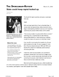 State Could Keep Rapist Locked Up