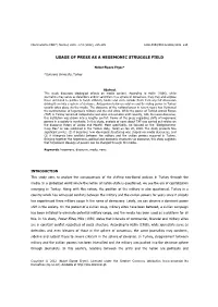 Usage of Press As a Hegemonic Struggle Field