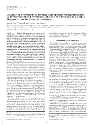 Inability of Keratinocytes Lacking Their Specific Transglutaminase To