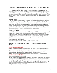 Integrating Reading with Multiple Intelligences
