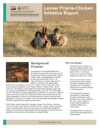 Lesser Prairie-Chicken Initiative Report