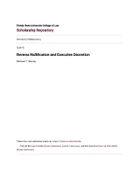Reverse Nullification and Executive Discretion
