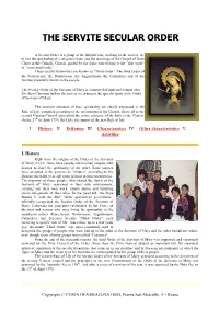 The Servite Secular Order