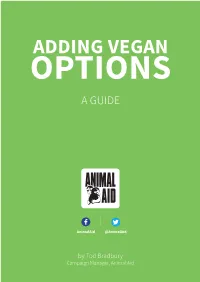 Adding Vegan Options Guide