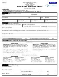 ADOPT-A-TRAIL PERMIT APPLICATION CANALWAY TRAIL INSTRUCTIONS: • Applicant Completes All Applicable Information in Sections I & II