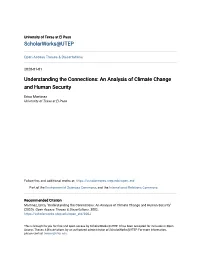 An Analysis of Climate Change and Human Security