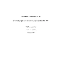 ING Bibliography and Analysis for Papers Published in 1996