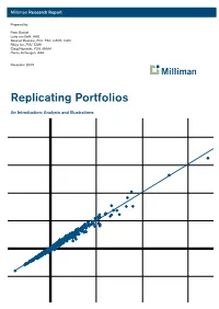 Replicating Portfolios 50 an Introduction: Analysis and Illustrations 200 -1,441.3