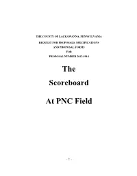 RFP for Scoreboard at PNC Field