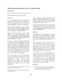 Wilson Disease Presenting As a Case of Resistant Rickets