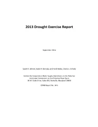 2013 Drought Exercise Report