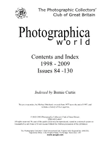 Contents and Index 1998 - 2009 Issues 84 -130