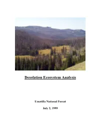 Desolation Ecosystem Analysis
