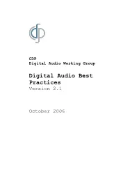 Digital Audio Best Practices.Pdf