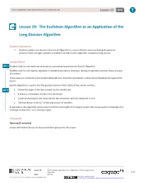 Lesson 19: the Euclidean Algorithm As an Application of the Long Division Algorithm