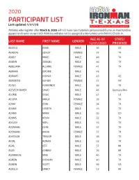 Participant List