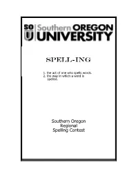 Spelling Booklet