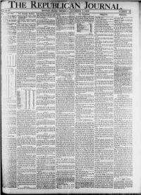 The Republican Journal, a M That Should Be to Him in the Convention the Next Assurance from Something the Fellows on Deck and Them Mo