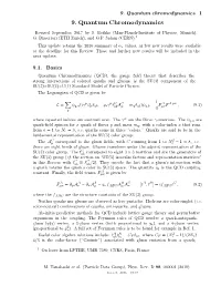 9. Quantum Chromodynamics 1 9