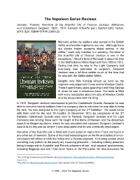 Narrative of the Eventful Life of Thomas Jackson: Militiaman and Coldstream Sergeant, 1803 - 1815