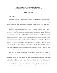 Public Officials” and “Public Figures”: a Comparative Study of U.S