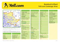 Romford & Ilford Yell.Com Coverage Area