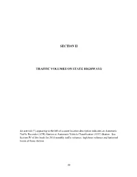 Traffic Volume Tables for State Highways 2018
