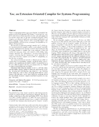 Xoc, an Extension-Oriented Compiler for Systems Programming