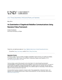 An Examination of Sagebrush Rebellion Communications Using Narrative Policy Framework
