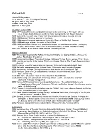 Biographical Overview