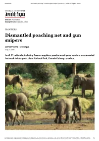 Dismantled Poaching Net and Gun Snipers