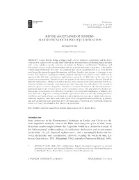 Divine Acceptance of Sinners: Augustine's Doctrine Of