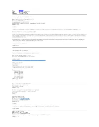 Here Is a Copy of Correspondence with Manitouwadge From: Edo
