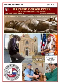 MALTESE E-NEWSLETTER 325 June 2020
