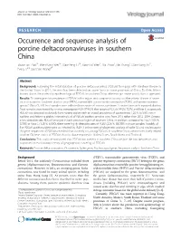 Occurrence and Sequence Analysis of Porcine Deltacoronaviruses In