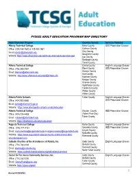 Fy2022 Adult Education Program Map Directory