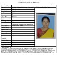 Missing Person - Period Wise Report (CIS) 18/03/2020 Page 1 of 50