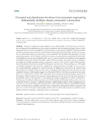 Occupied and Abandoned Structures from Ecosystem Engineering Differentially Facilitate Stream Community Colonization 1, 1 1 BENJAMIN B