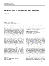 Rethinking Space: an Outsider's View of the Spatial Turn