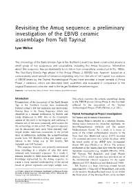 Revisiting the Amuq Sequence: a Preliminary Investigation of the EBIVB Ceramic Assemblage from Tell Tayinat