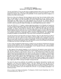 The Order of the Engineer by Kenneth K. Humphreys, PE FNSPE FPENC That Iron Ring!