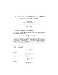 The Poisson Summation Formula, the Sampling Theorem, and Dirac Combs