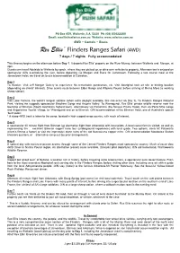Rex Ellis' Flinders Ranges Safari