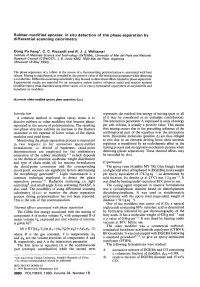 Rubber-Modified Epoxies: in Situ Detection of the Phase Separation by Differential Scanning Calorimetry
