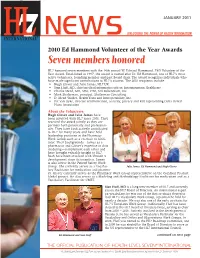 Seven Members Honored HL7 Honored Seven Members with the 14Th Annual W
