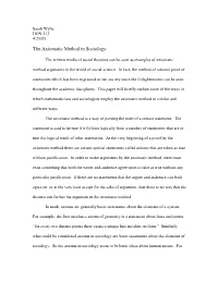 The Axiomatic Method in Sociology