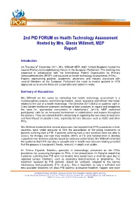 2Nd PID FORUM on Health Technology Assessment Hosted by Mrs